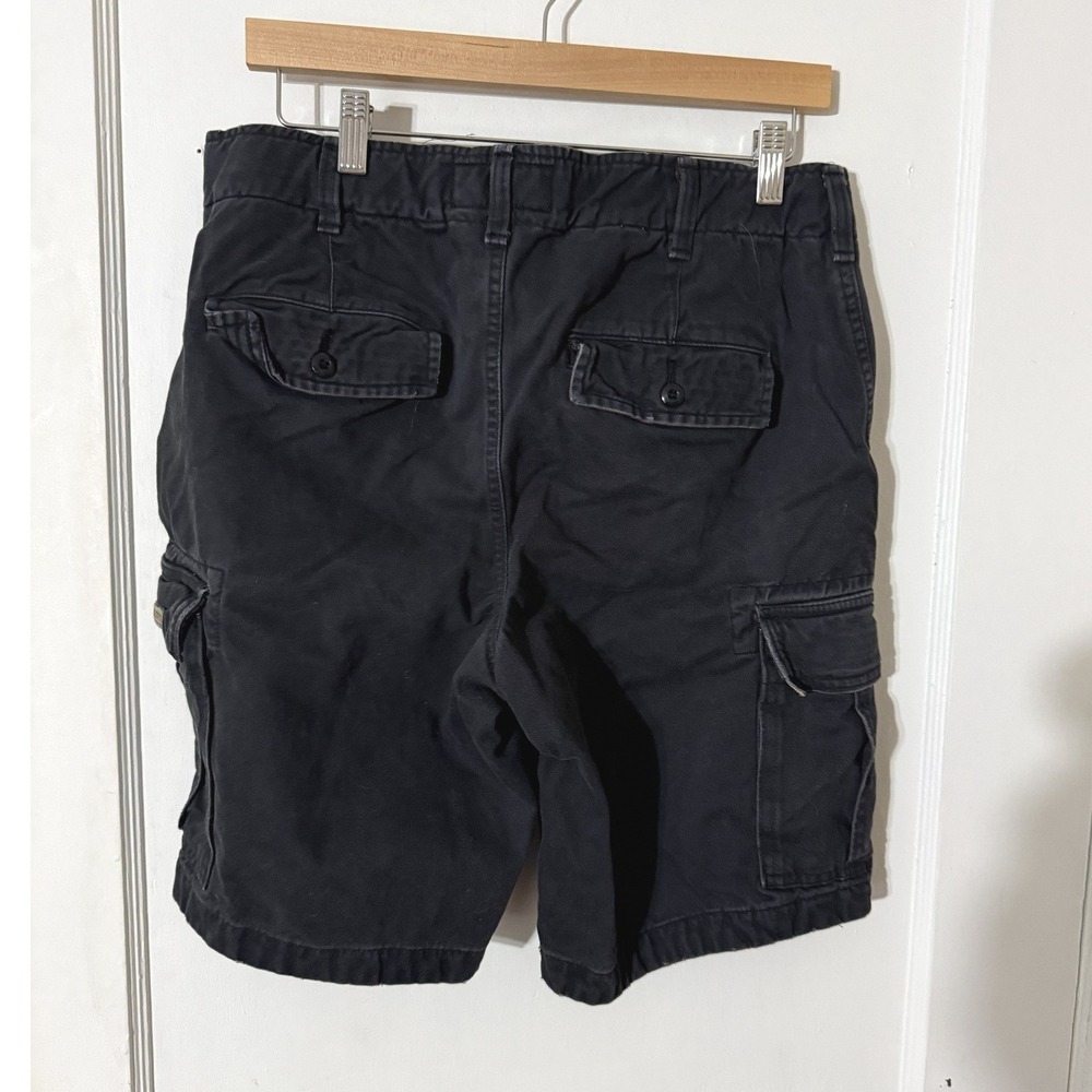 Abercrombie & Fitch Mens Cargo Shorts Navy Faded Utility Cotton Size 30 - Picture 2 of 4
